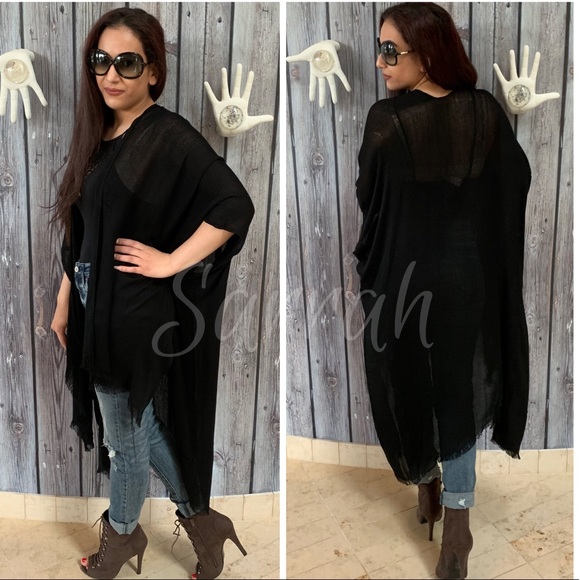 LAST 1 NEW Beautiful High Low Kimono Cardi - Picture 2 of 6